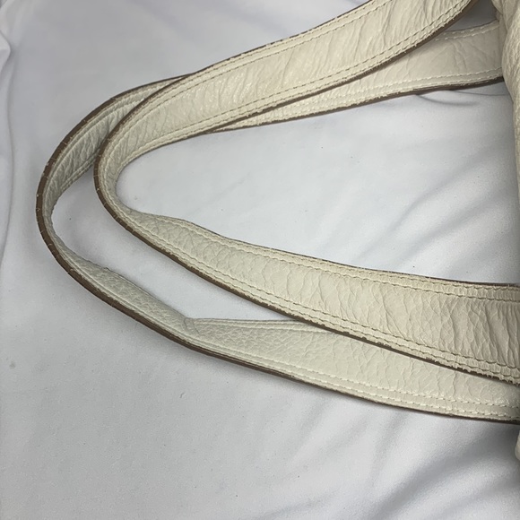 MICHAEL KORS Cream Pebbled Leather Satchel Purse - Picture 12 of 13